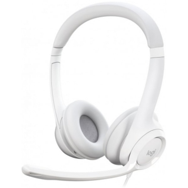 Hodetelefoner til PC, H390 USB Computer Headset Hvit, Logitech