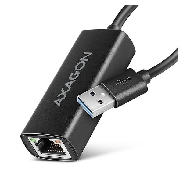 AXAGON, ADE-AR USB-A Gigabit Ethernet -sovitin musta