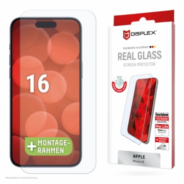 Real Glass iPhone 16 , DISPLEX