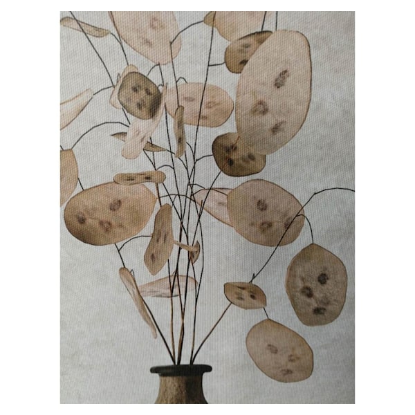 Wall art WALLY 40x50cm, plants in a round vase