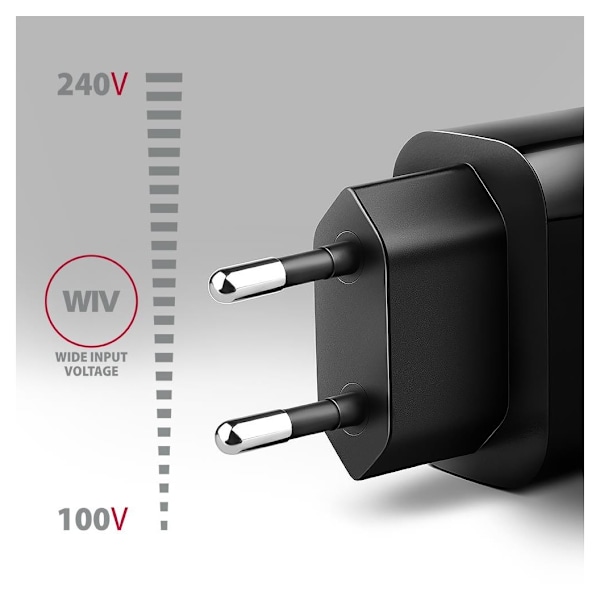 AXAGON, Vægoplader 1x port USB-A, QC3.0/AFC/FCP/Apple, 18W, ACU-QC18