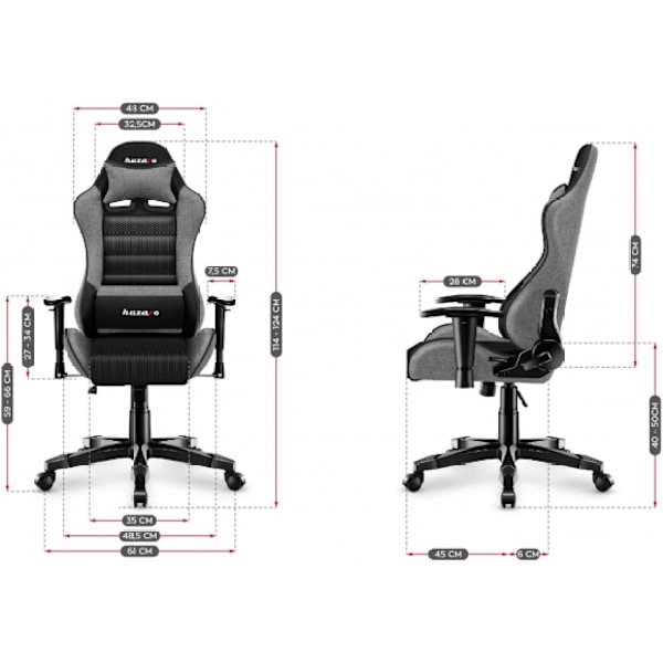 PC Furniture Ranger 6.0 Gray Mesh, Huzaro