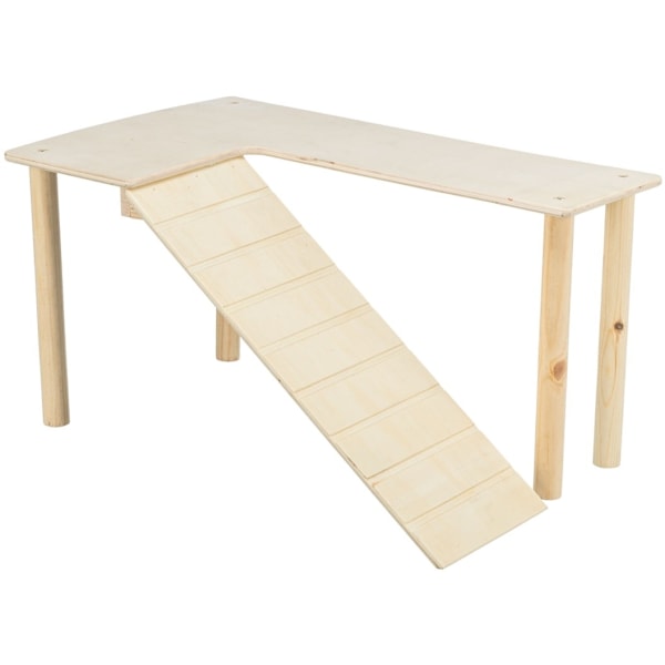 Platform with ramp, mice hamsters, wood, 47 × 25 × 30 cm