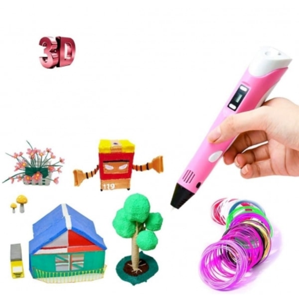 3D print pen til at skabe figurer fra PLA / ABS Pink FUS3DPENPI, Fusion Accessories