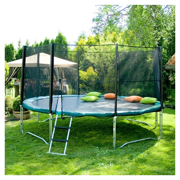 Skyddsnät för studsmatta D426cm, utan stolpar, svart