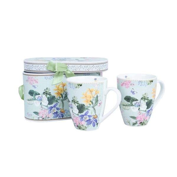 Krus MIA FLORA H10,5cm 340ml 2stk i gaveeske