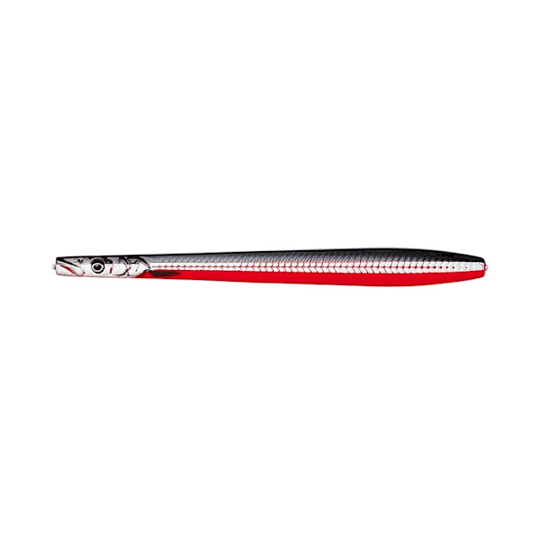 SavageGear Line Thru Sandeel Nail 11cm/20g/0-1m Svart Röd