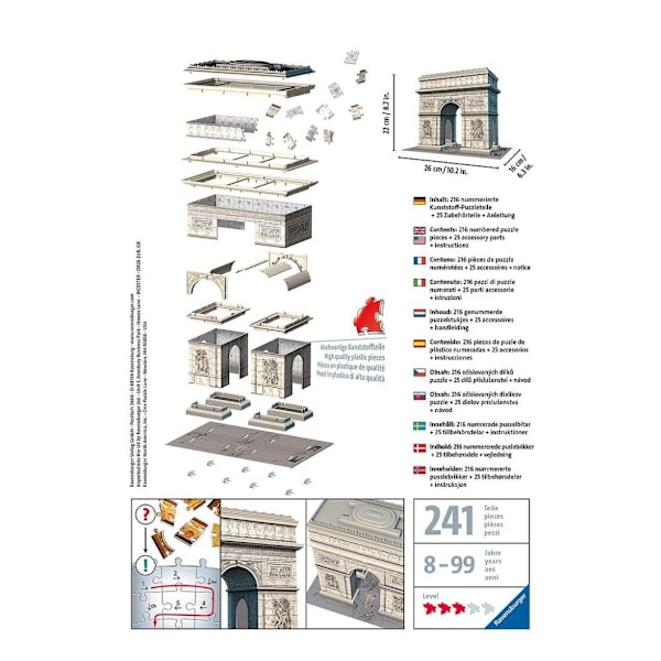 Ravensburger 3D-pussel 216 st Triumfbåge