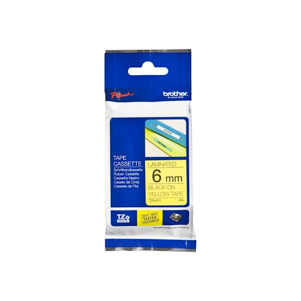 Brother, TZe-611 lamineret tape