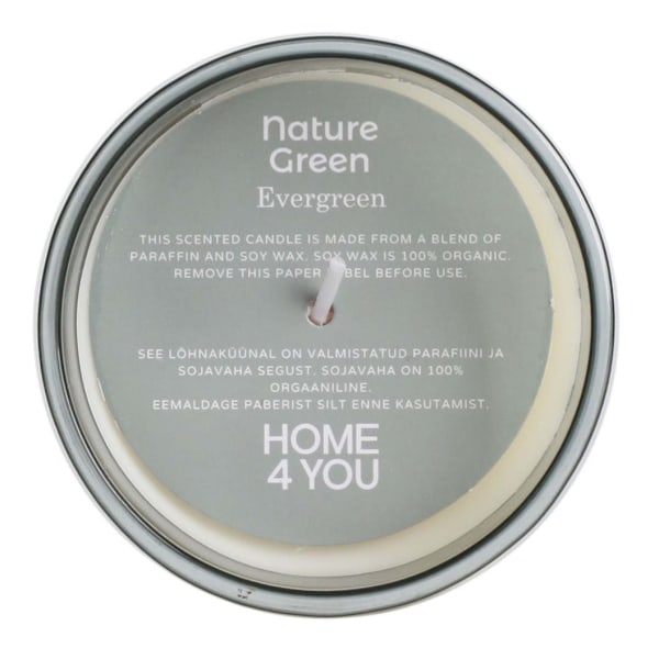 Doftljus i glas NATURE GREEN H9,5cm, Evergreen
