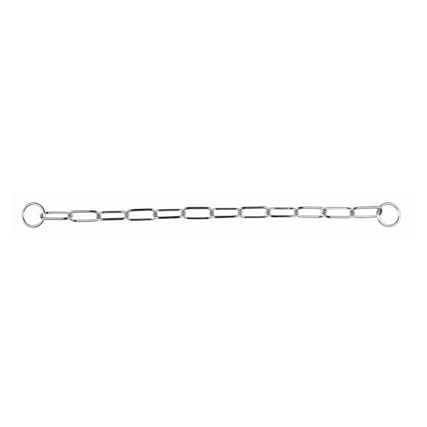 Langleddet chokerkæde, krom, 54 cm/4,0 mm