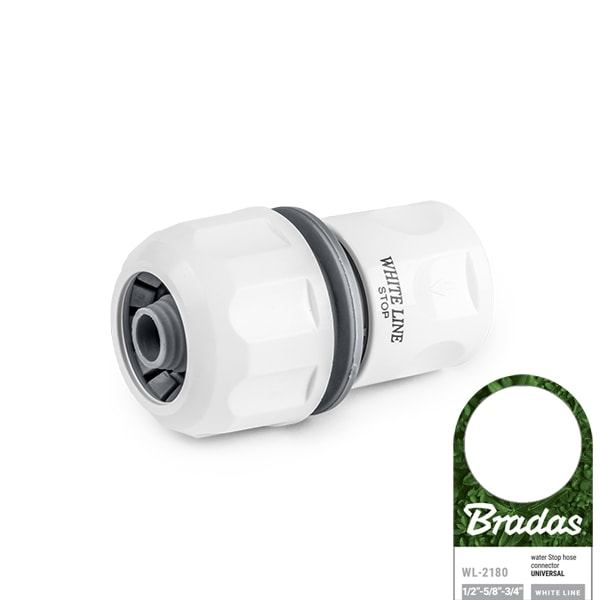 Set of 10 products. WHITE LINE 1/2", 5/8", 3/4" connector - STOP UNIVERSAL