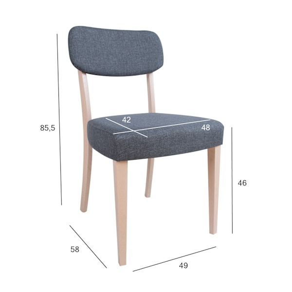 Set med 2 produkter. Stol ADORA grå