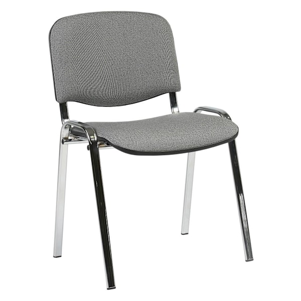 Gjestestol ISO grå/krom