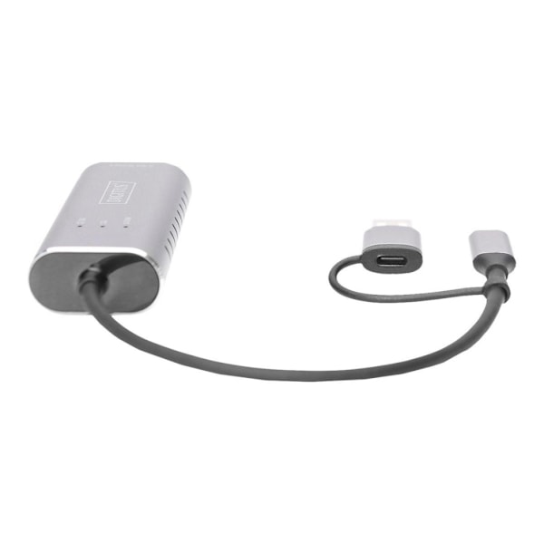 Digitus, USB3.0/USB C 3.1 til 2.5G Ethernet-adapter, USB Type-C Gigabit Ethernet-adapter 2.5G, USB-C + USB A (USB3.1/3.0), DN-3028