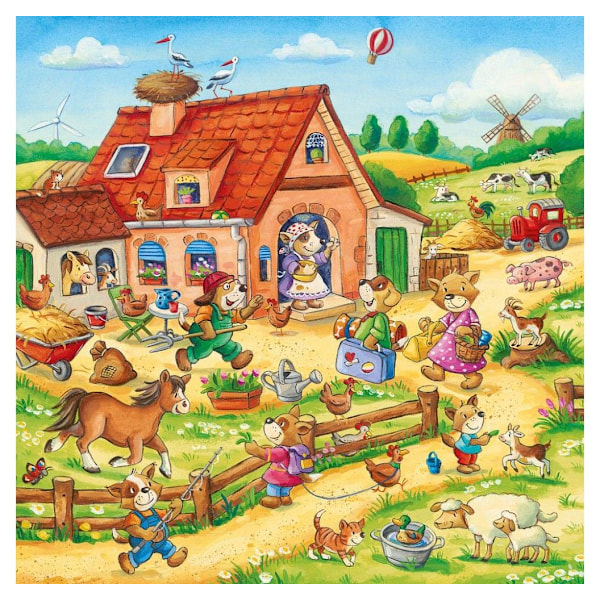 Ravensburger pussel 3x49 st Semester på landet