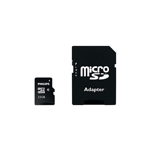 Flash-hukommelseskort, 32 GB micro SDHC Class 10 + Adapter FM32MP45B/10, Philips