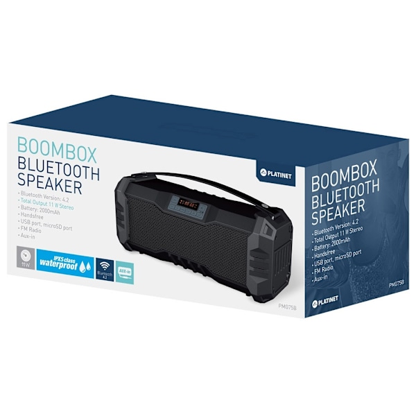 Langaton Platinet-kaiutin OG75 Boombox BT, musta (44414)