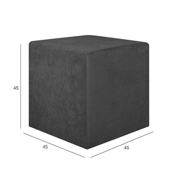 Pouf LYN tummanharmaa