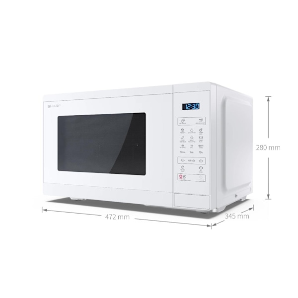Sharp, mikrovågsugn med grill, YC-MG252AE-C