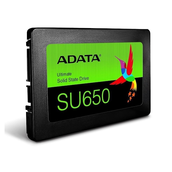 SSD Adata su650 (1 tb, sata 3.0, skrivehastighed 450 mbytes/sek., læsehastighed 520 mbytes/sek., 2,5", tbw 600 tb, mtbf 2000000 timer)