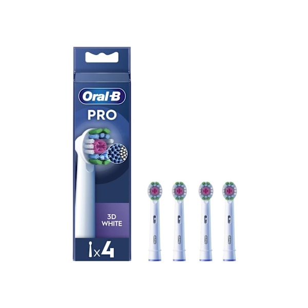 Oral-B, Utskiftbare tannbørstehoder, EB18-4 3D White Pro