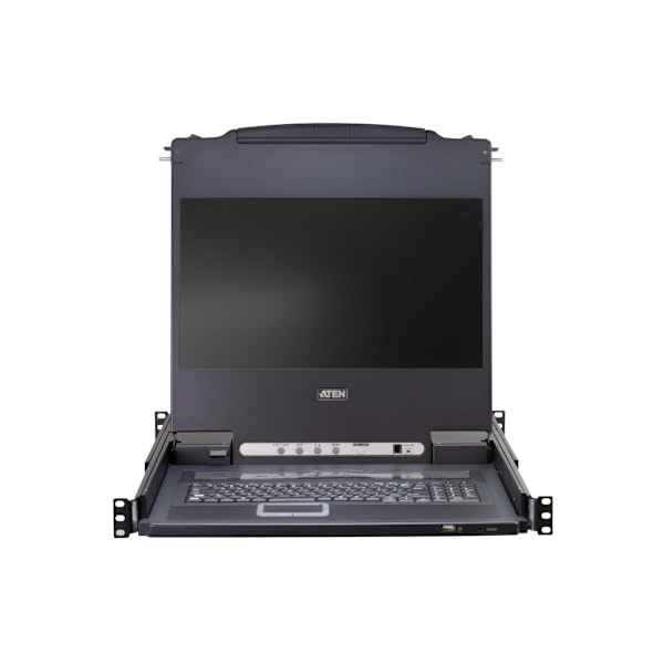 Aten, 8-portars PS/2-USB VGA 17" LCD KVM-switch med Daisy-Chain-port och USB Perifer Support, CL5708M