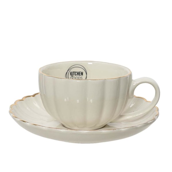 Kopp/fat SHELL H6cm, porslin