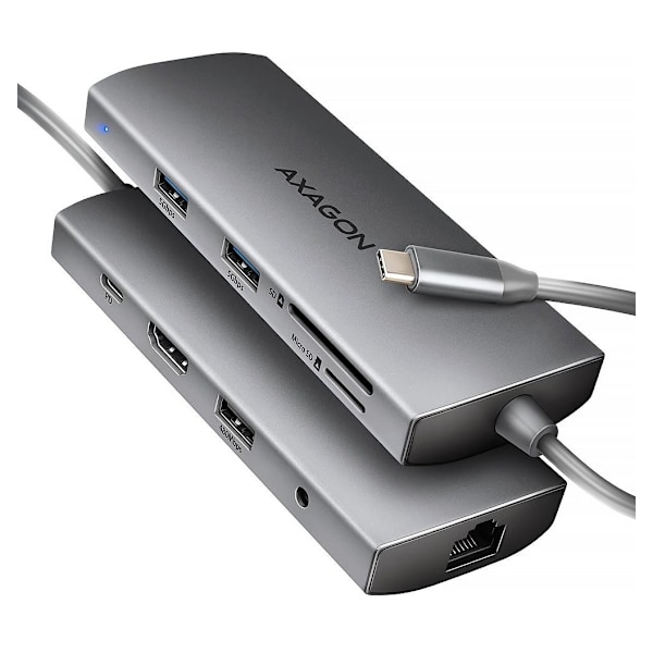 AXAGON, moniporttinen USB-C 5Gbps keskitin, HMC-8HLSA