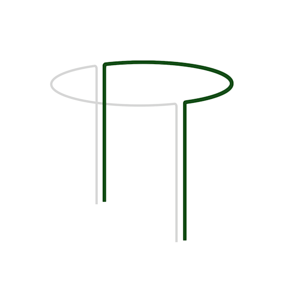 Ringstöd för växter 1/2 hjul, diameter 40 cm / höjd 55 cm