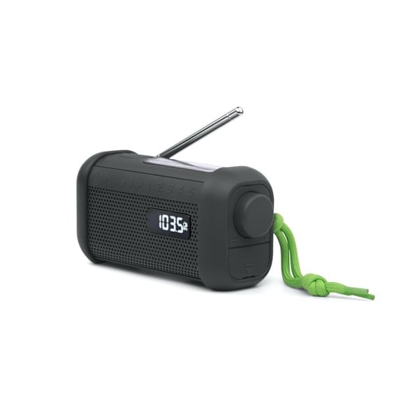 Muse, bærbar solcelleradio med håndsving og lommelygte, MH-08 MB