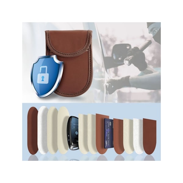 Tech-Protect nyckelficka RFID Signal Blocker KLR100, brun