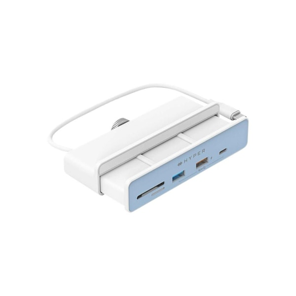 Hyper, HyperDrive USB-C 6-in-1 muotoon sopiva keskitin 4K HDMI:llä iMac 24:lle