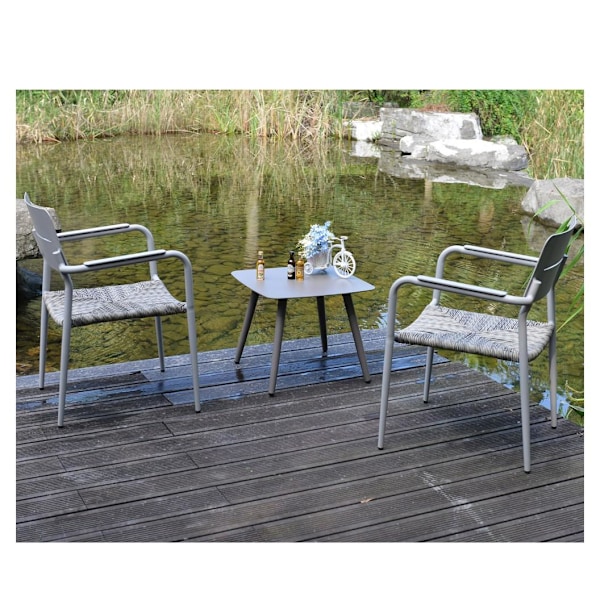 Balkongset COCORA bord, 2 stolar, taupe
