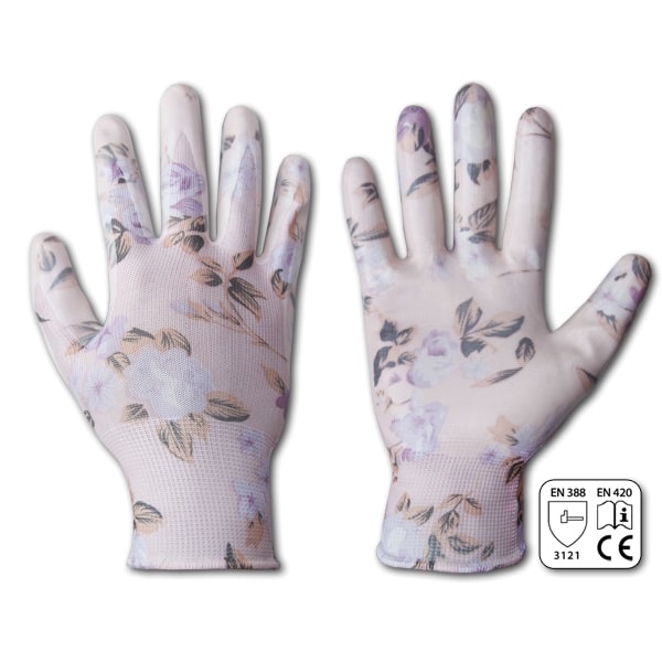 Sæt med 36 produkter. Handsker NITROX FLOWERS, str. 7