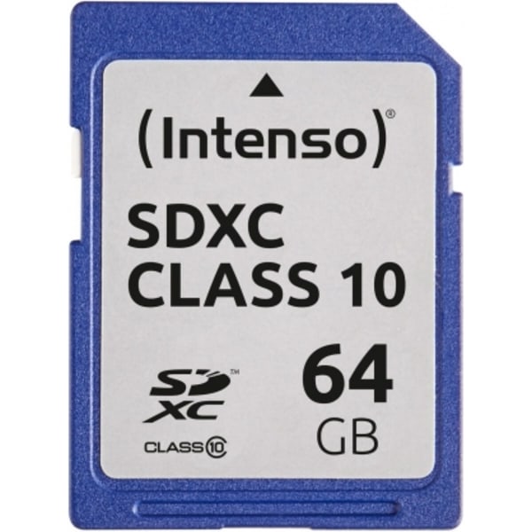 Flashminneskort SDXC 64GB Klass 10, Intenso