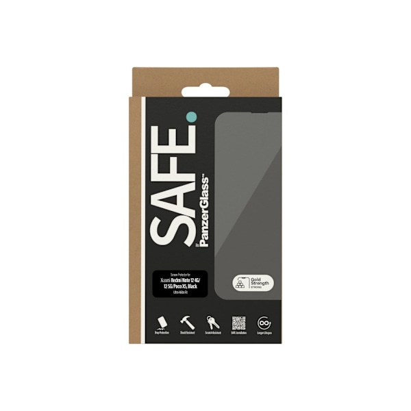 SAFE by PanzerGlass skjermbeskytter Xiaomi Redmi Note 12 5G, 12 4G, Poco X5, Ultra-Wide Fit