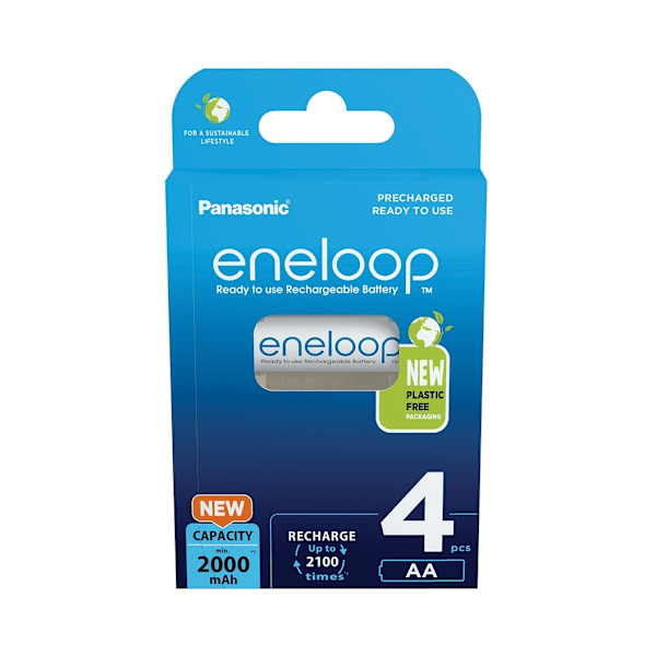 Panasonic eneloop uppladdningsbart batteri AA 2000 4BP
