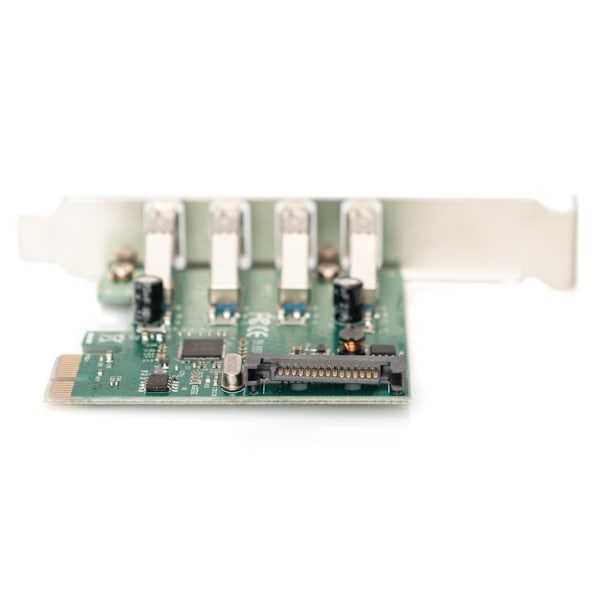 Digitus, USB 3.0, 4 porter, PCI Express tilleggskort 4 porter A/F ekstern, VL805 brikkesett, DS-30221-1
