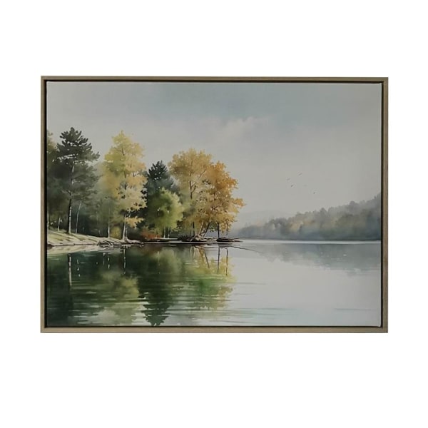 Väggkonst WALLY 45x60cm, skog vid sjön