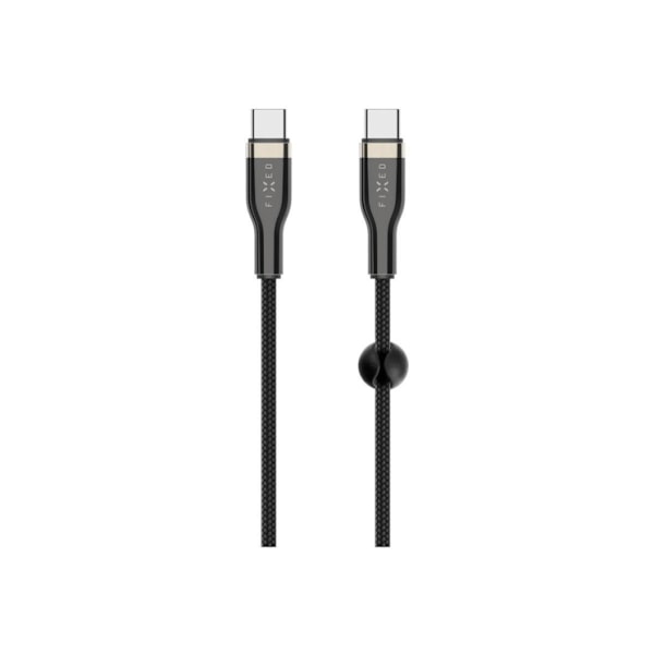 Kiinteä, punottu kaapeli USB-C/USB-C, 2m, 100W, FIXDB-CC2-BK