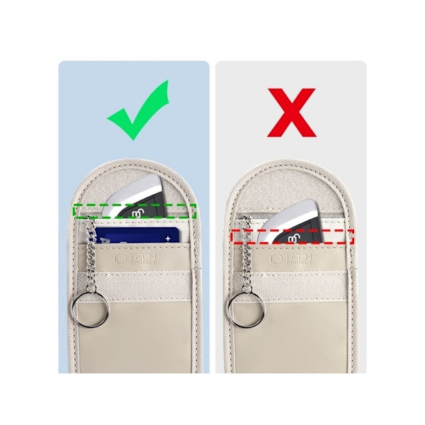 Tech-Protect car key pouch RFID Signal Blocker KLR100, beige