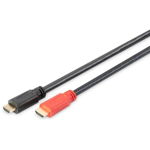Digitus, HDMI till HDMI, High Speed ​​HDMI-kabel med signalförstärkare, DB-330118-100-S