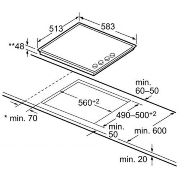 Built-In Ceramic Hob, PKE645CA2E, Bosch