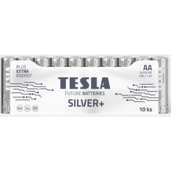 Batteri AA Silver+ LR06 10st, Tesla