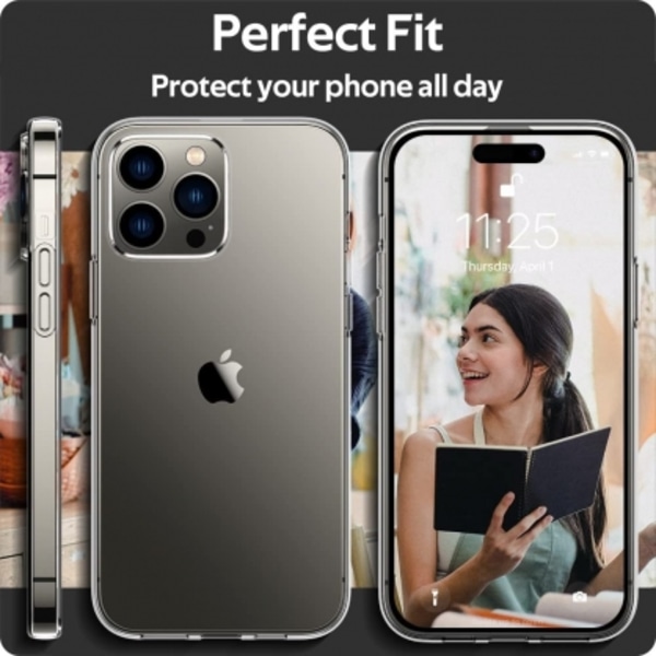 Mobiltelefonfodral, genomskinligt fodral baktill för Apple iPhone 13, X-Level