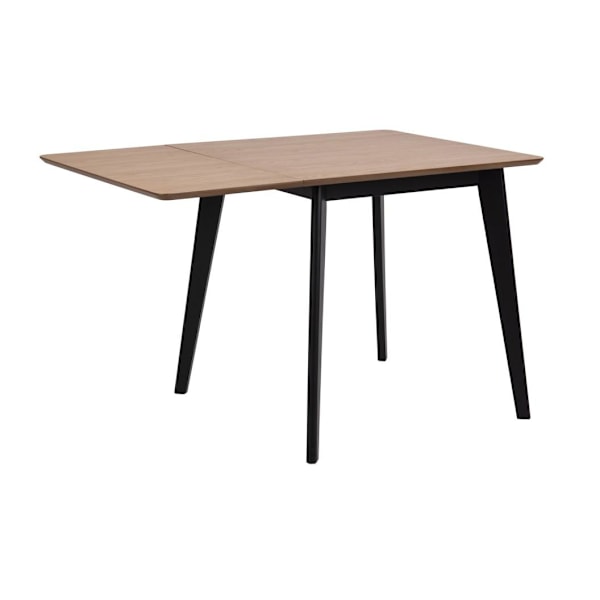 Spisebord ROXBY, 80/120x80xH76cm, eg/sort