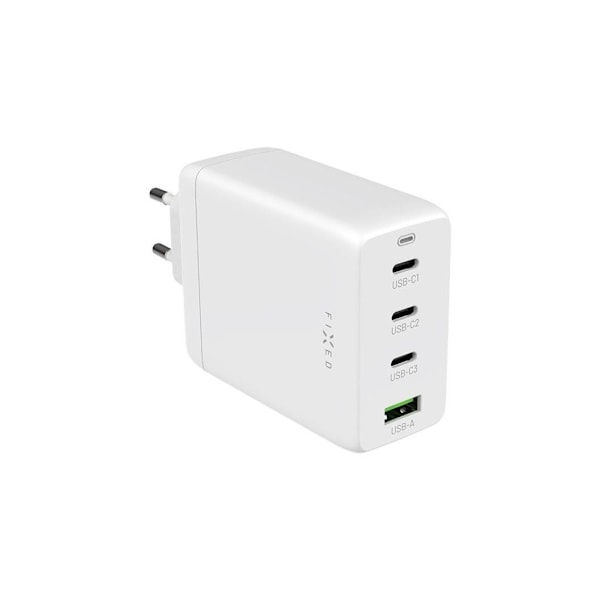 Fast, GaN 3xUSB-C/USB rejseoplader 100W, FIXCG100-3CU-WH