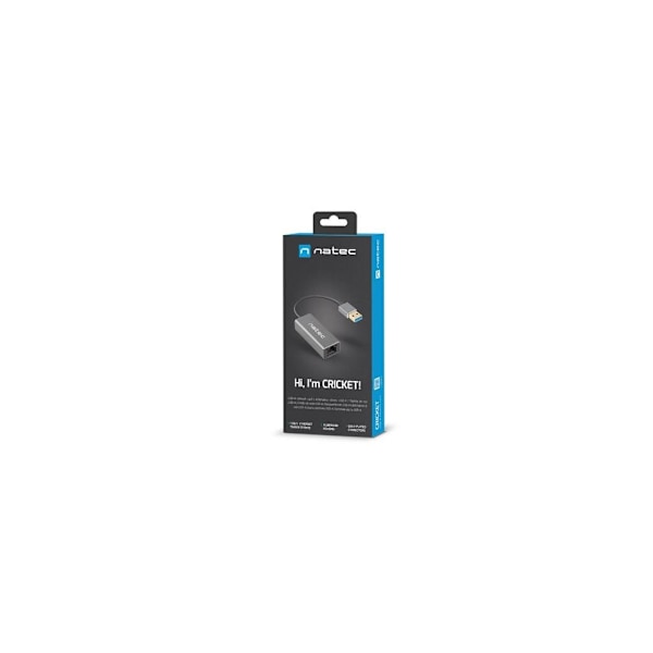 Natec, USB Typ-A till RJ45, Ethernet Adapter Network Card, NNC-1924 Cricket USB 3.0