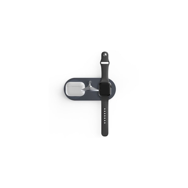 Tech-Protect trådløs oplader QI15W A22 3in1 Magnetic MagSafe, sort